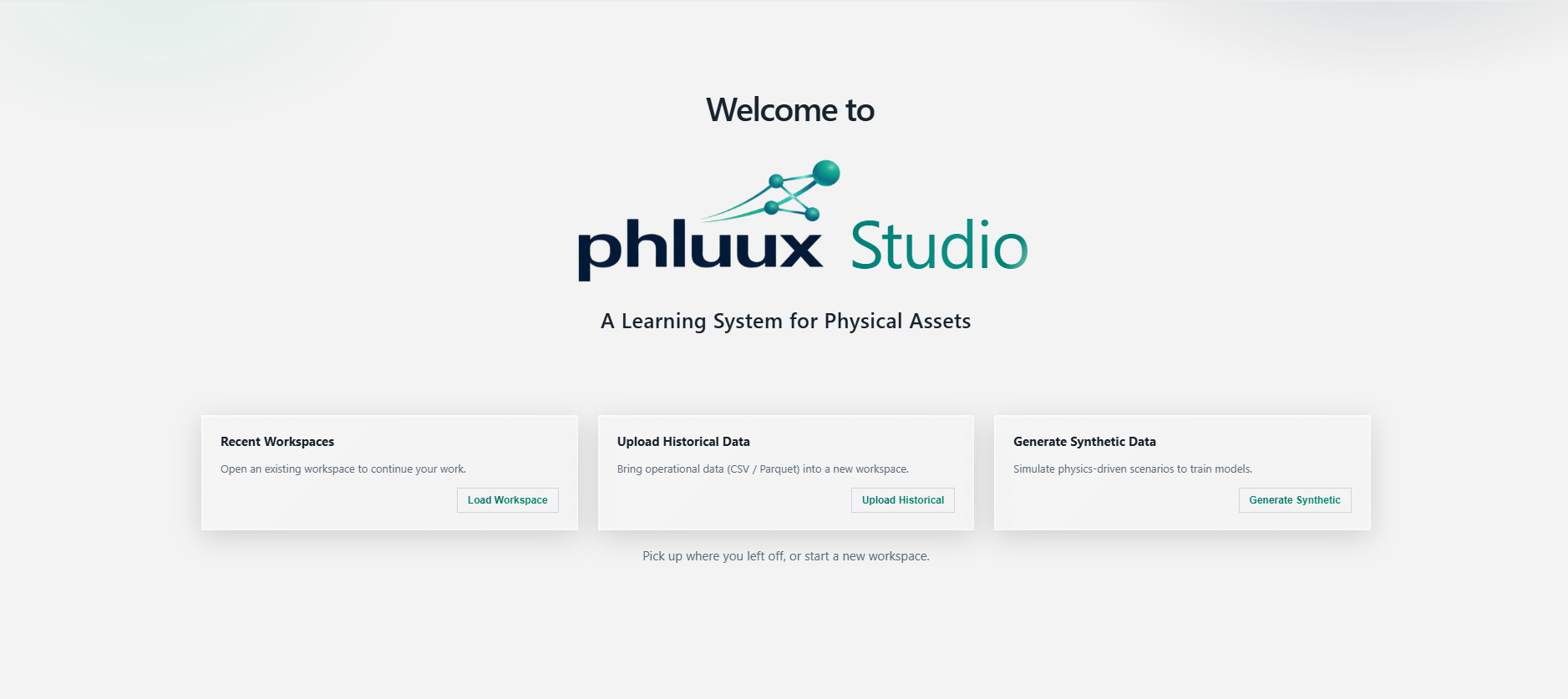 Phluux Studio welcome page (full size)